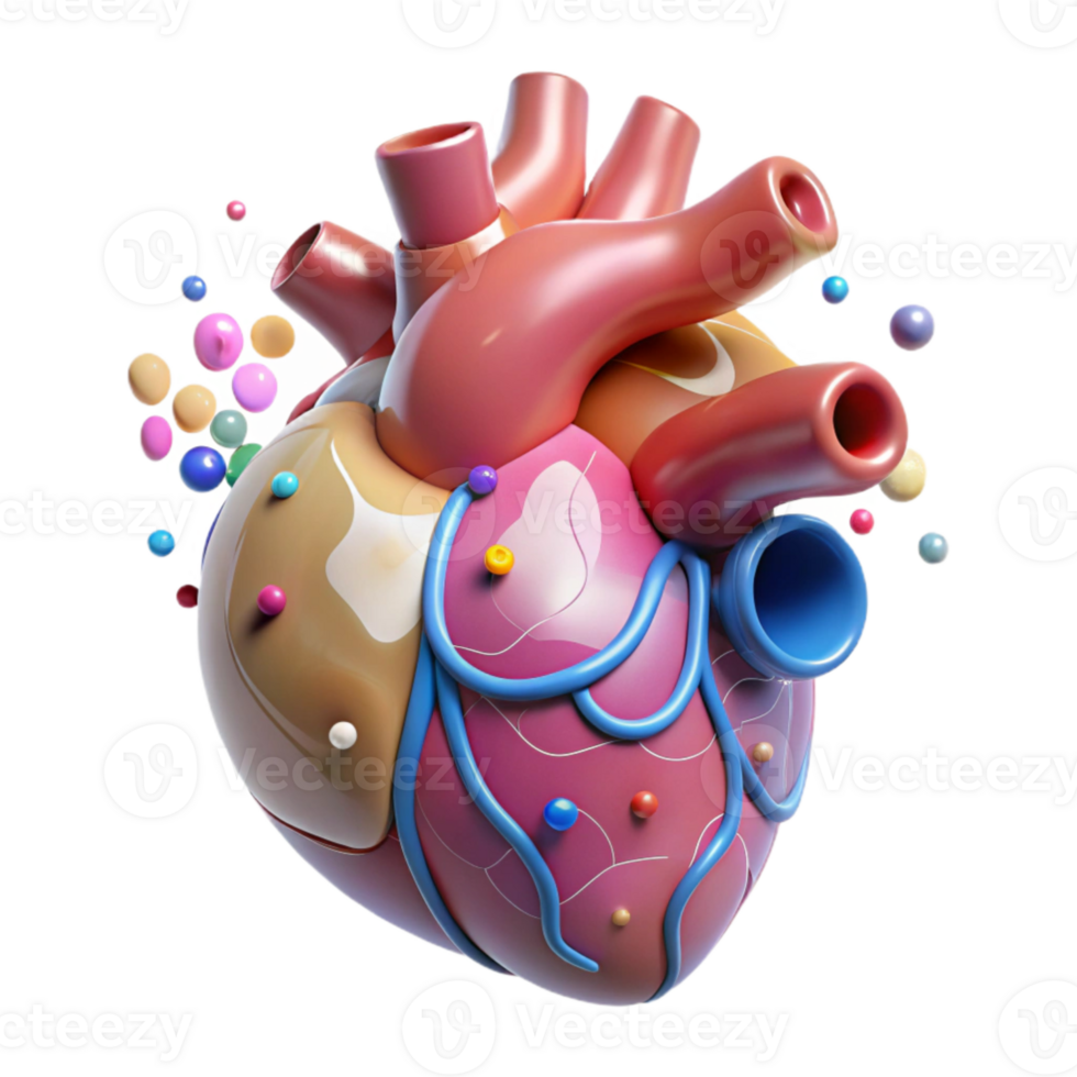 wonderful creative Human Heart Anterior View Transparent for Cardiology Graphics premium png