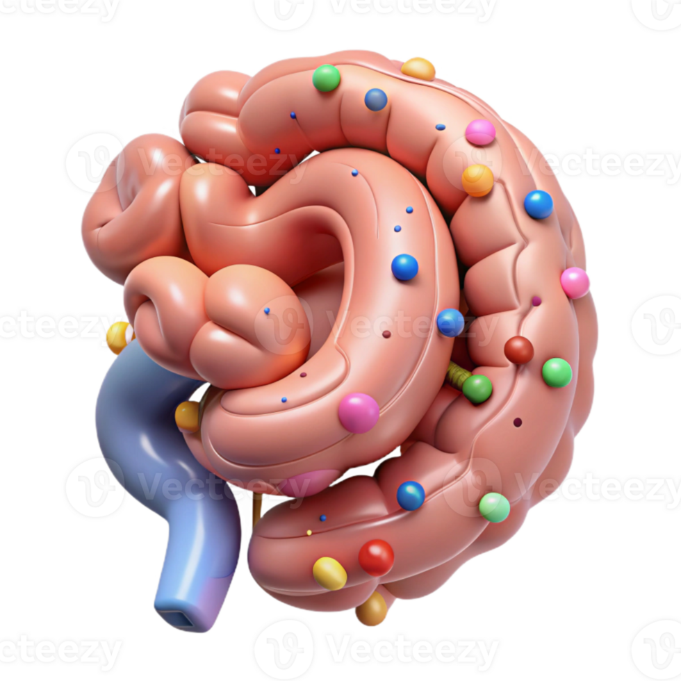 vibrant contemporary Human Large Intestine Anatomy Transparent for Gastroenterology premium png