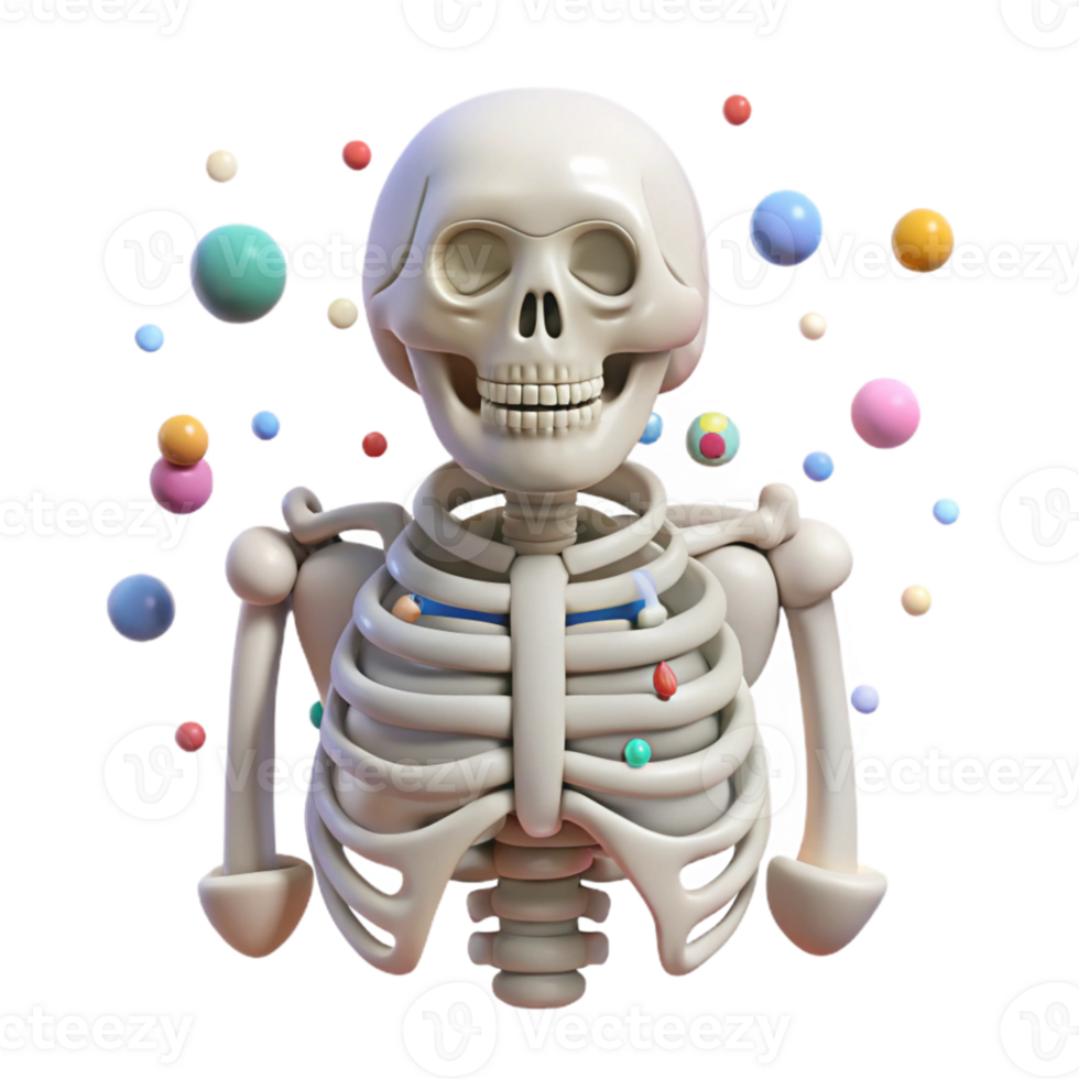 impressive modern Human Skeleton Anatomy Icon Isolated for Healthcare Training original png
