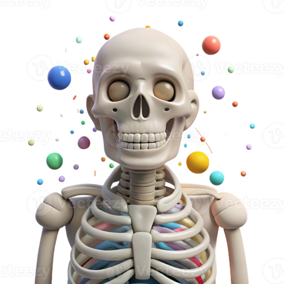 stunning contemporary Human Skeleton Anatomy Front View Cutout for Medical Studies high resolution png