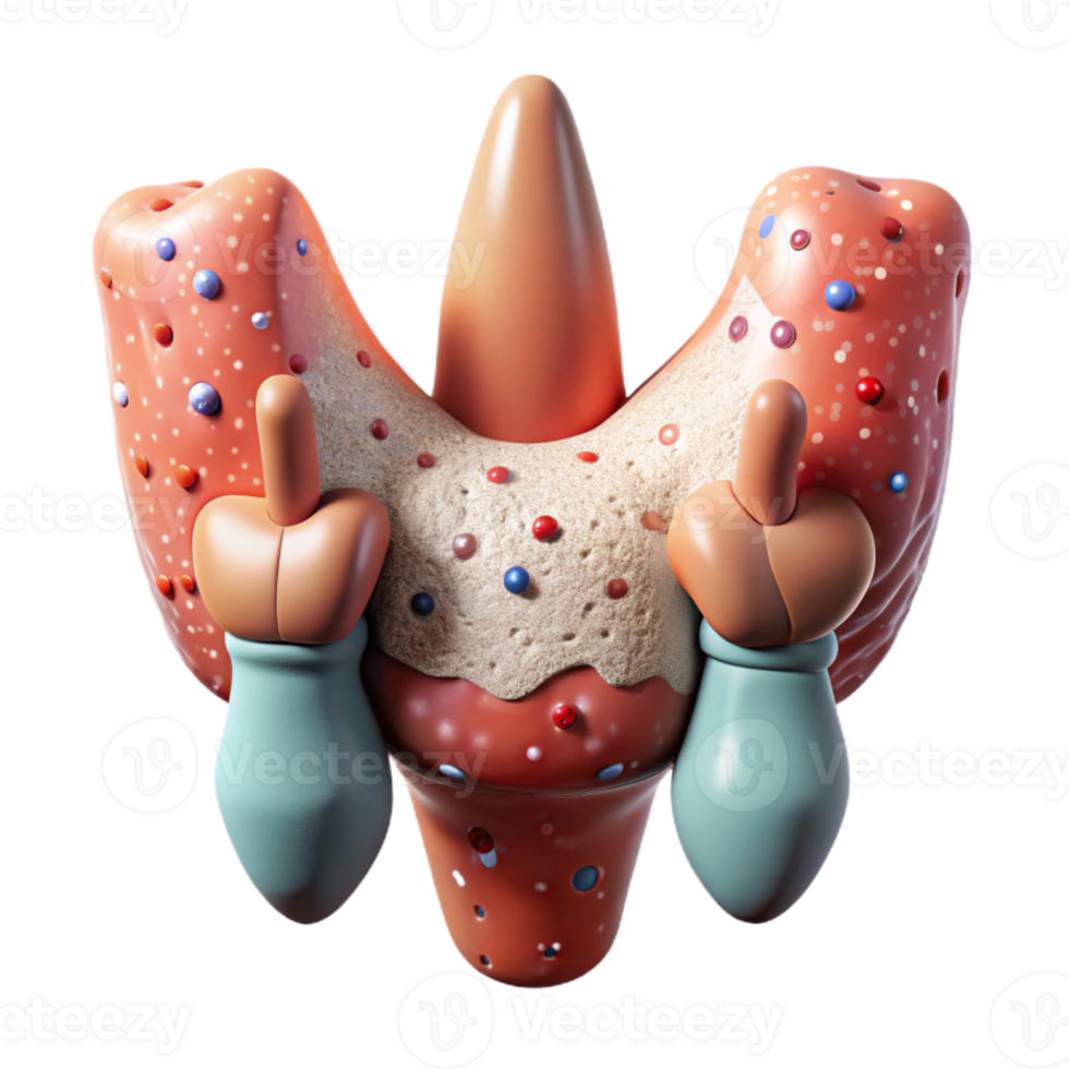 magnificent classic Human Thyroid Gland Anatomy Cutout for Endocrinology high resolution png