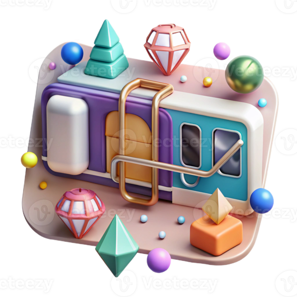 magnificent abstract Illustrated Subway Map with Icons Isolated for Visual Clarity original png