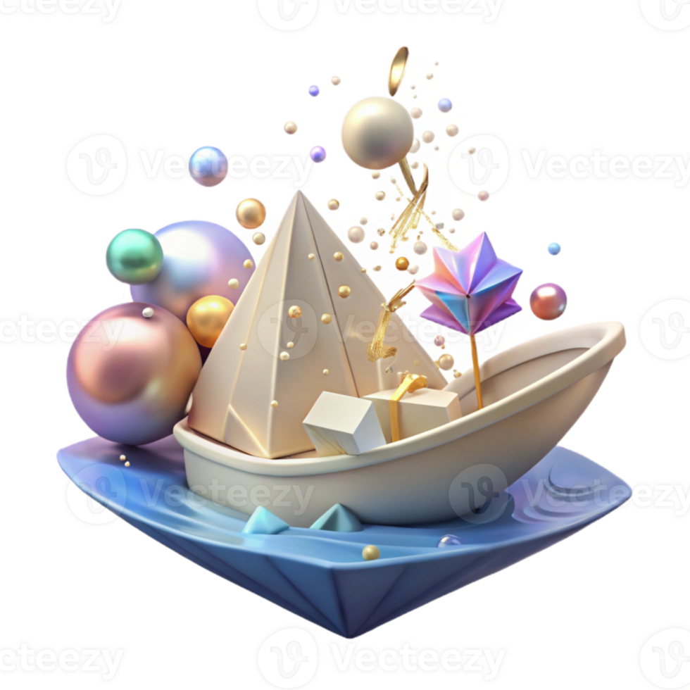 stunning classic Impressionist Boat on Water Cutout for Web Design png