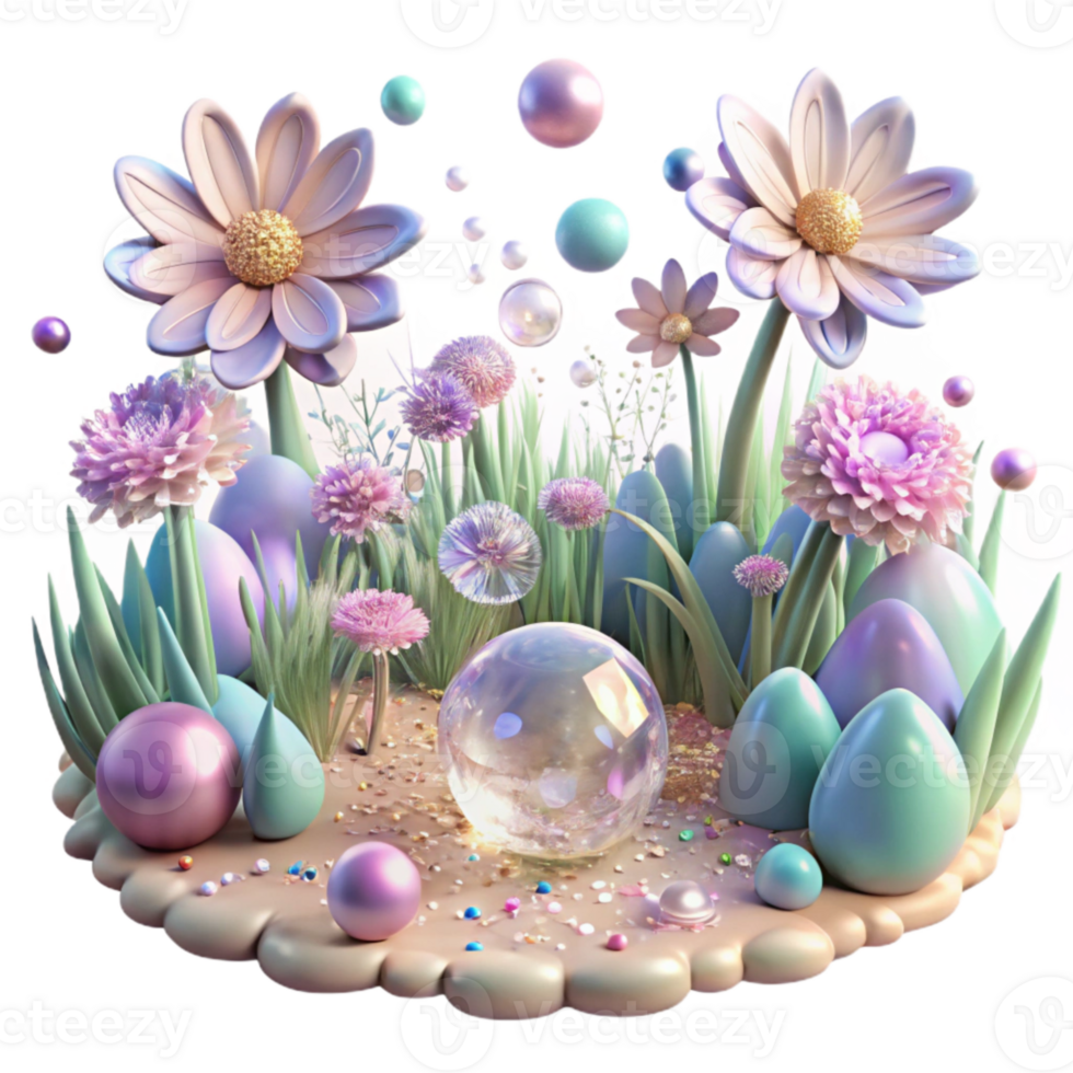 impressive classic Impressionist Field of Flowers Transparent exclusive png