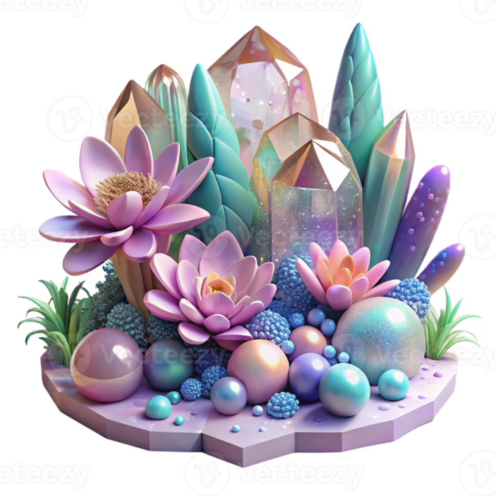 impressive classic Impressionist Flower Garden Transparent Background original png