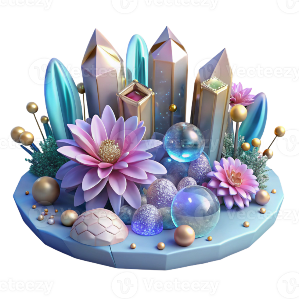 impressive modern Impressionist Flower Garden Transparent Background high resolution png