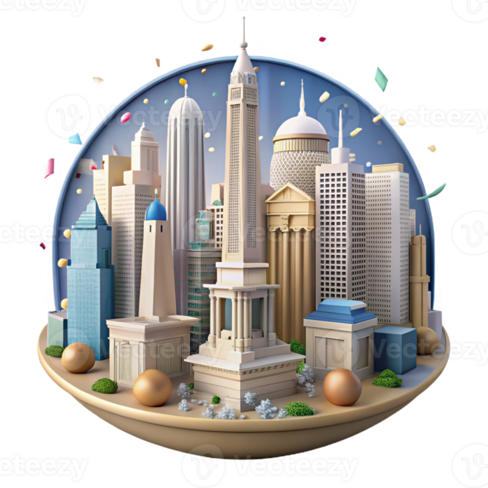 extraordinary creative Indianapolis Skyline Monument Circle Cutout for Indiana Tourism exclusive png