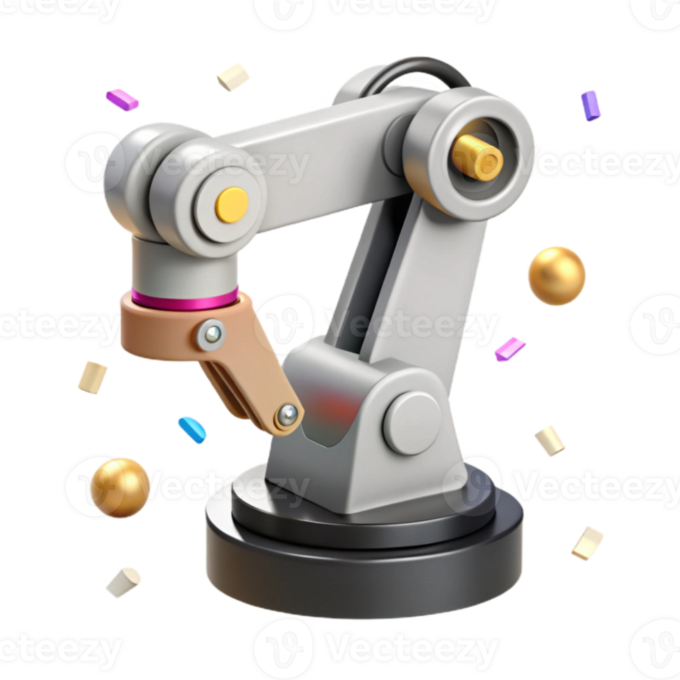 wonderful modern Industrial Robot Arm Silhouette Isolated for Automation Design professional png