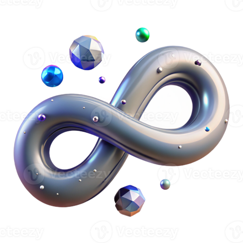 vibrant abstract Infinity Symbol Eternity Concept Isolated for Abstract Art detailed png