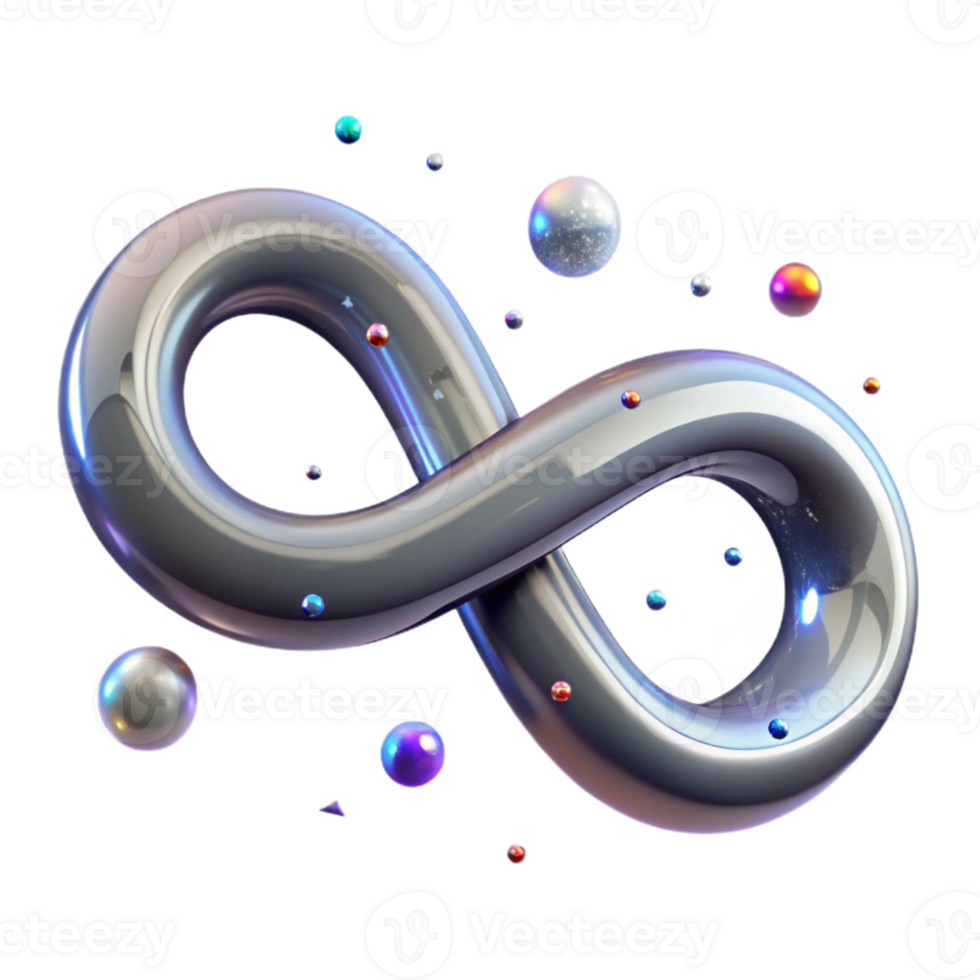 extraordinary minimalist Infinity Symbol Eternity Concept Isolated for Abstract Art professional png