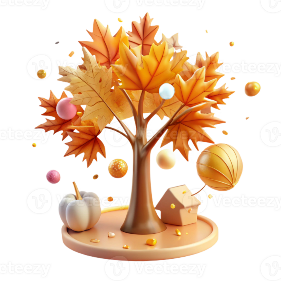 magnificent vintage Maple Tree Autumn Colors Transparent for Fall Projects high quality png