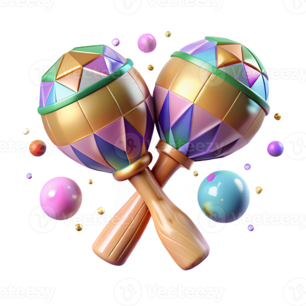 beautiful creative Maracas Latin American Music Transparent Background professional png