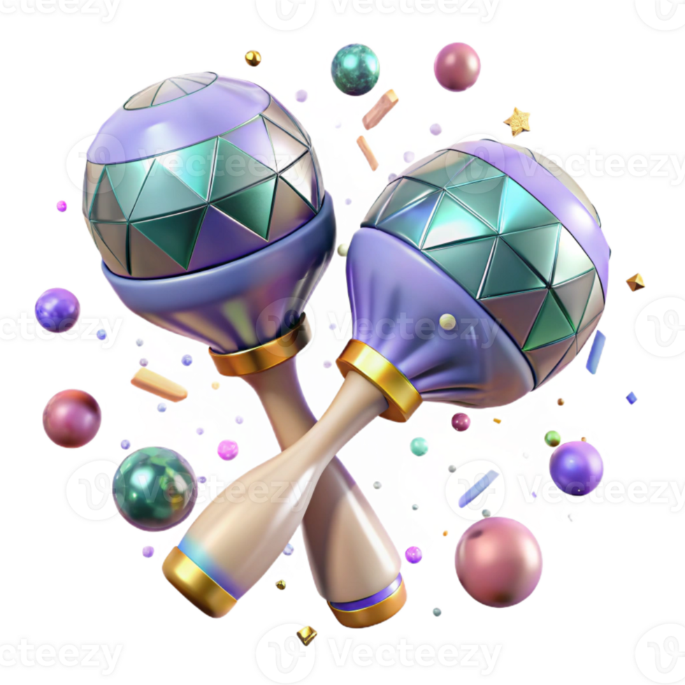 extraordinary vintage Maracas Latin American Music Transparent Background exclusive png
