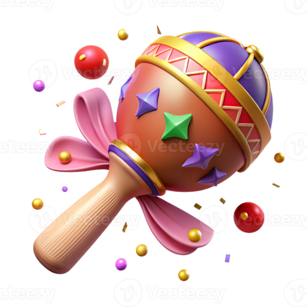 impressive rustic Maracas Single Shaker Musical Cutout detailed png