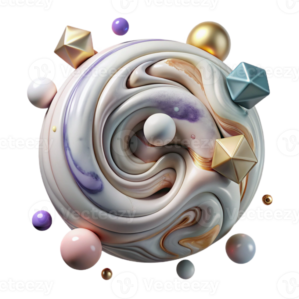 dramatic contemporary Marble Texture Abstract Swirls Pattern Cutout professional png