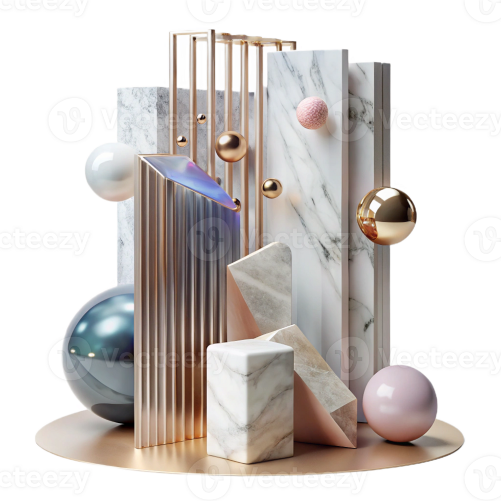 elegant abstract Marble Texture Vertical Composition for Mobile Design Transparent Background high resolution png