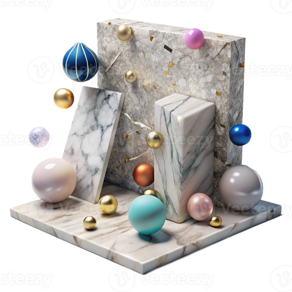 vibrant classic Marble Texture with Gray Veins Subtle Design Element detailed png
