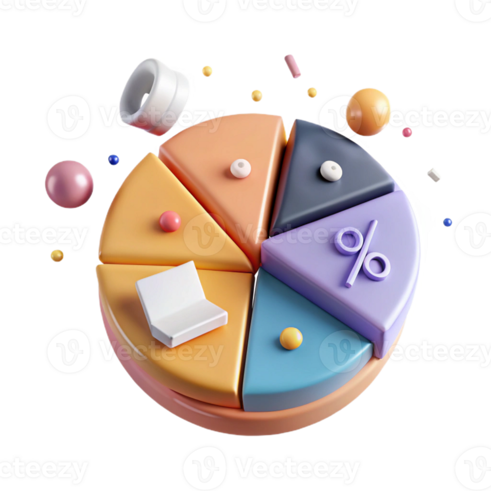 wonderful artistic Marketing Budget Pie Chart Transparent for Financial Planning detailed png