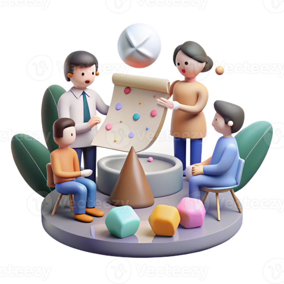 wonderful modern Marketing Team Collaboration Meeting Cutout for Teamwork premium png