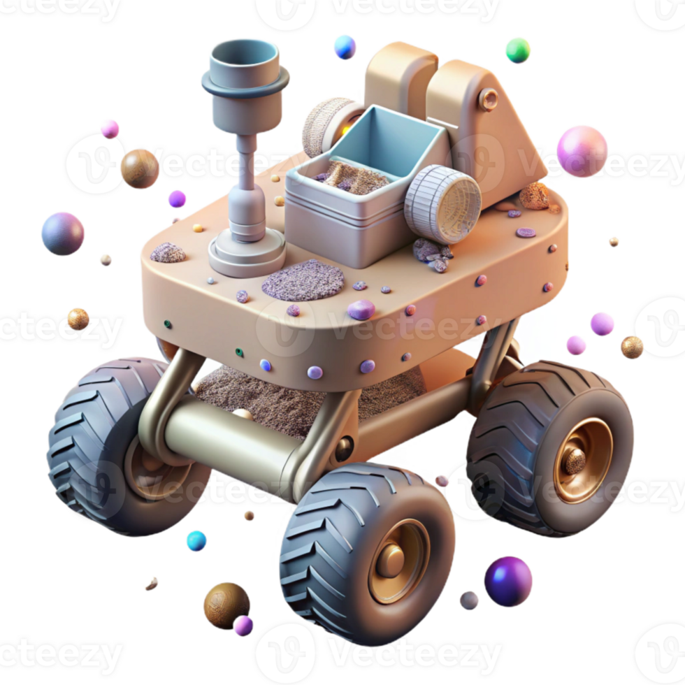 vibrant modern Mars Rover Exploration Vehicle Isolated for Science Projects exclusive png