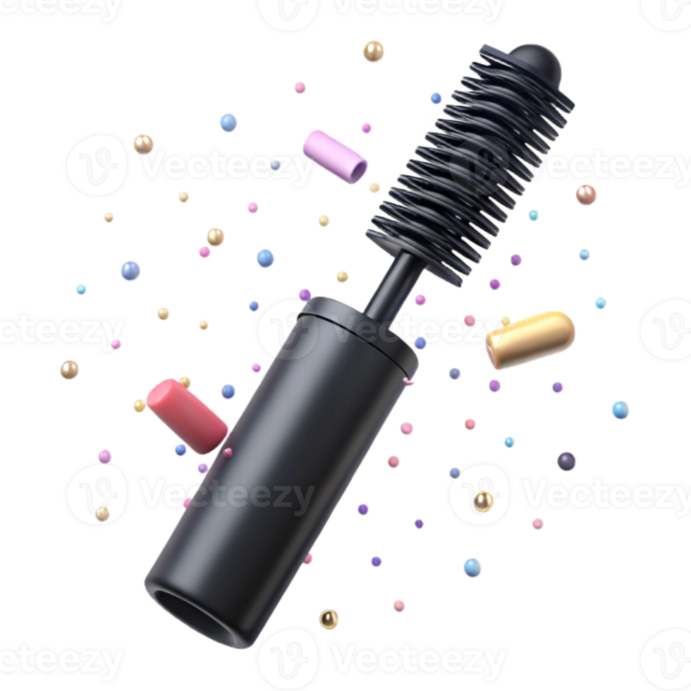 stunning rustic Mascara Wand Black Strokes Transparent for Lash Extension Ads png