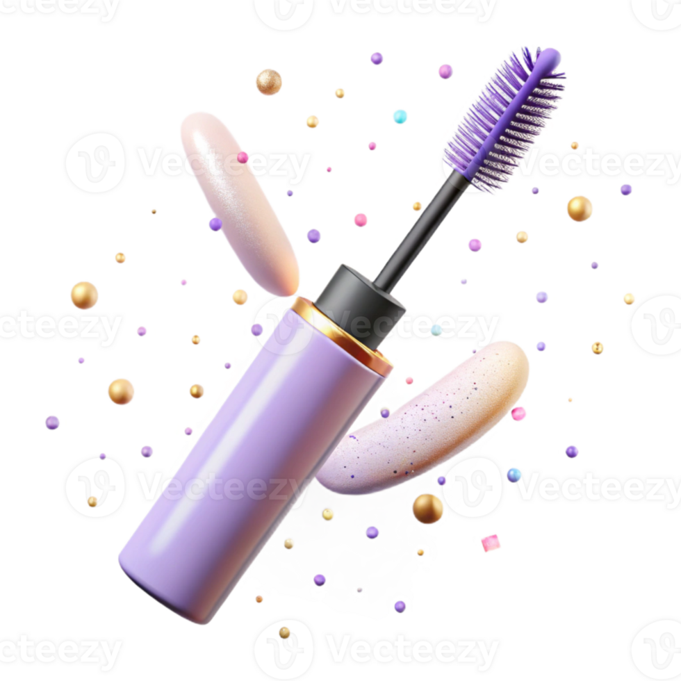 vibrant traditional Mascara Wand Lengthening Effect Transparent for Defined Lashes professional png
