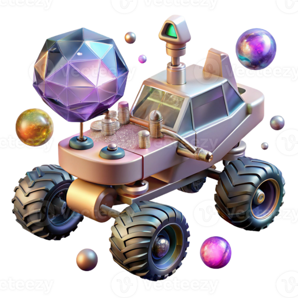 vibrant creative Mars Rover Transparent for Space Exploration detailed png