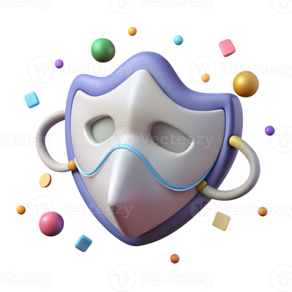 serene vintage Mask Protection Icon Isolated for Safety Guidelines professional png