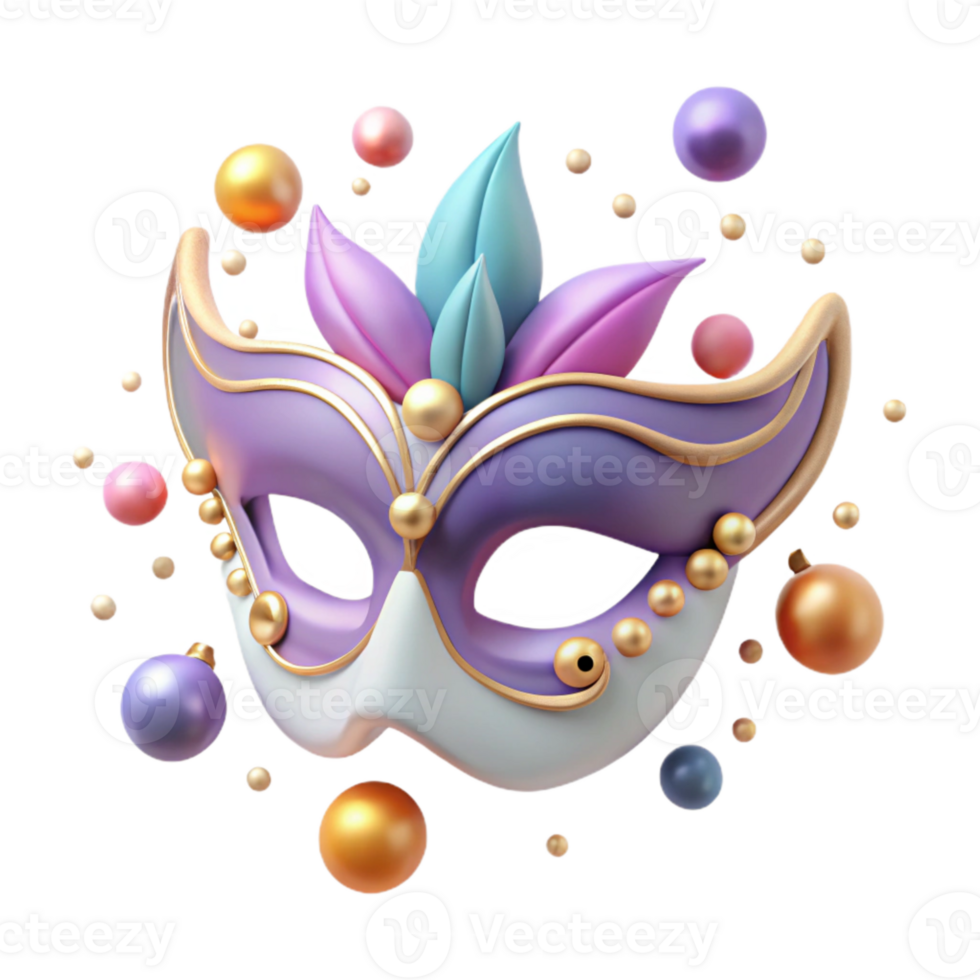 wonderful classic Masquerade Mask Beaded Decoration Transparent premium png