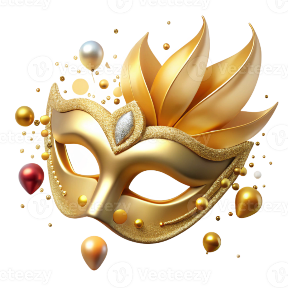 impressive classic Masquerade Mask Elegant Gold Cutout original png