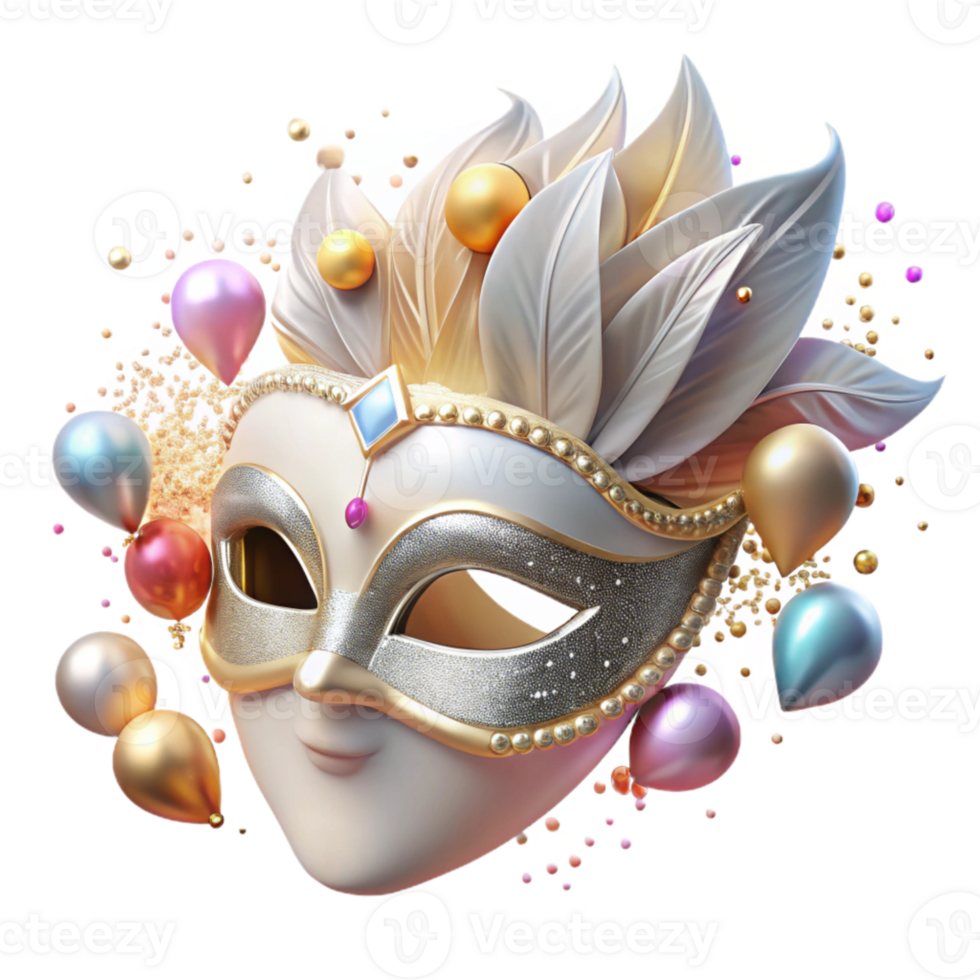 impressive traditional Masquerade Mask Venetian Style Transparent high quality png