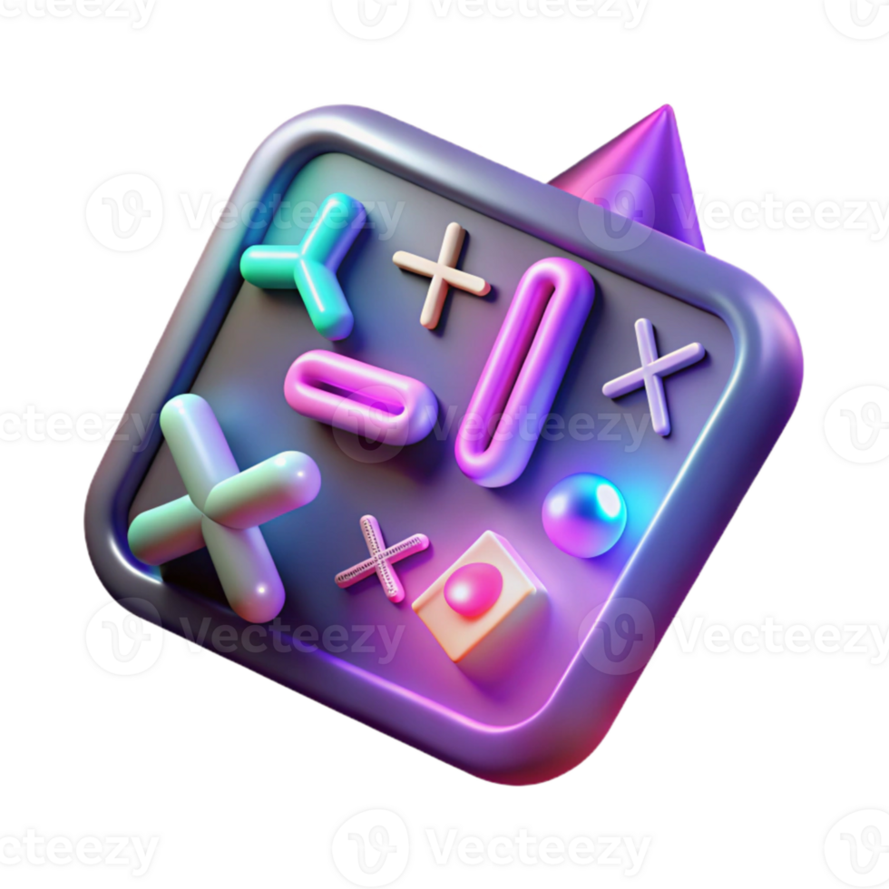 wonderful modern Math Formula with Neon Light Effect Isolated for Trendy Design original png