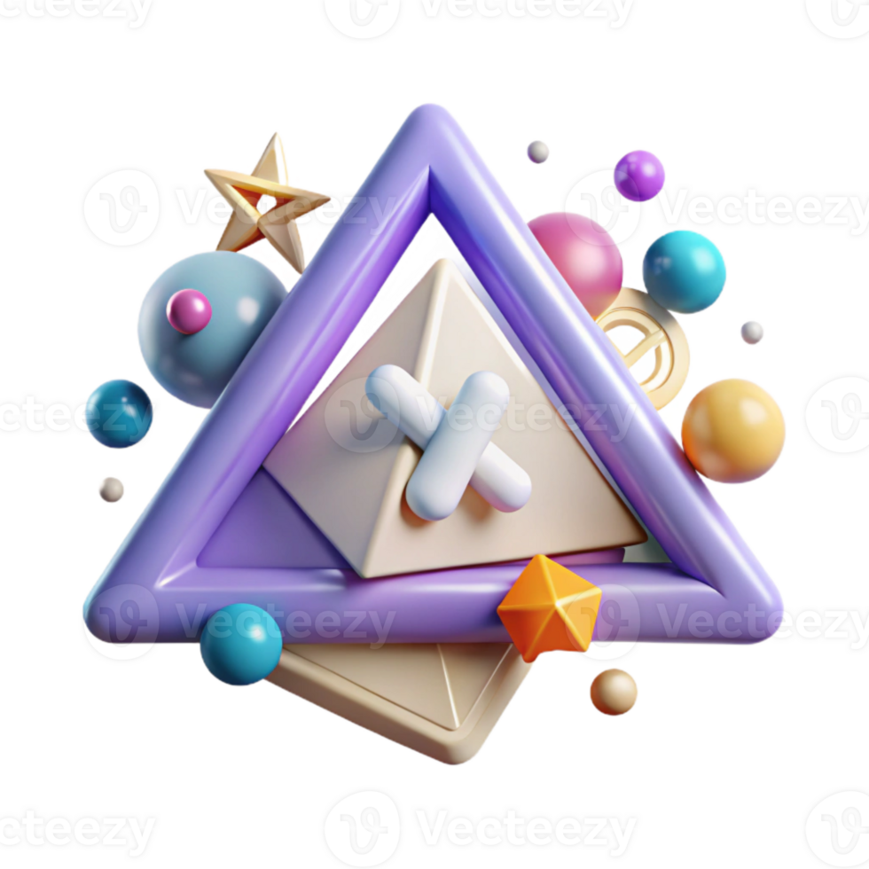 wonderful contemporary Math Symbols in Triangle Frame Cutout Transparent for Logo Design detailed png