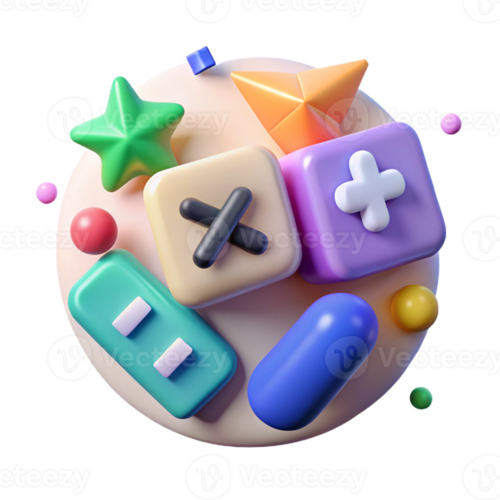 elegant artistic Math Symbols with Color Coding Cutout Transparent for Visual Learning professional png