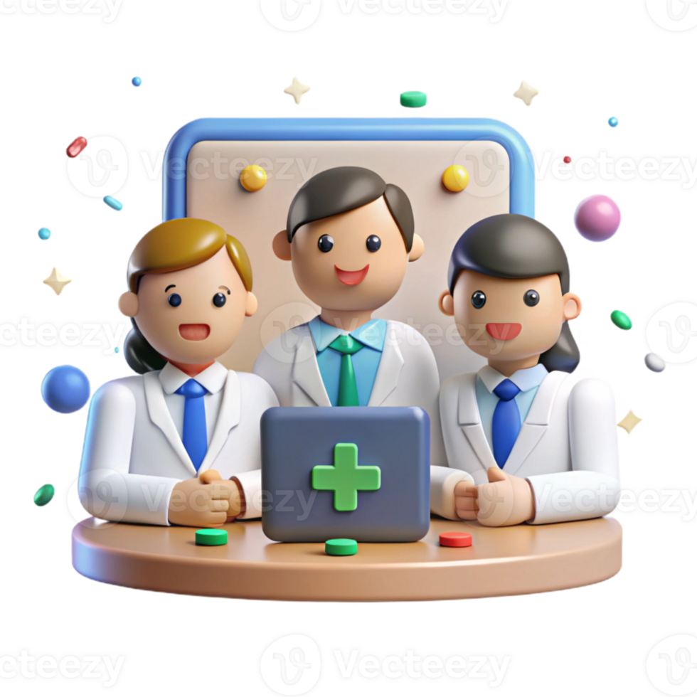 serene artistic Medical Conference Doctors Meeting Icon Transparent Background png