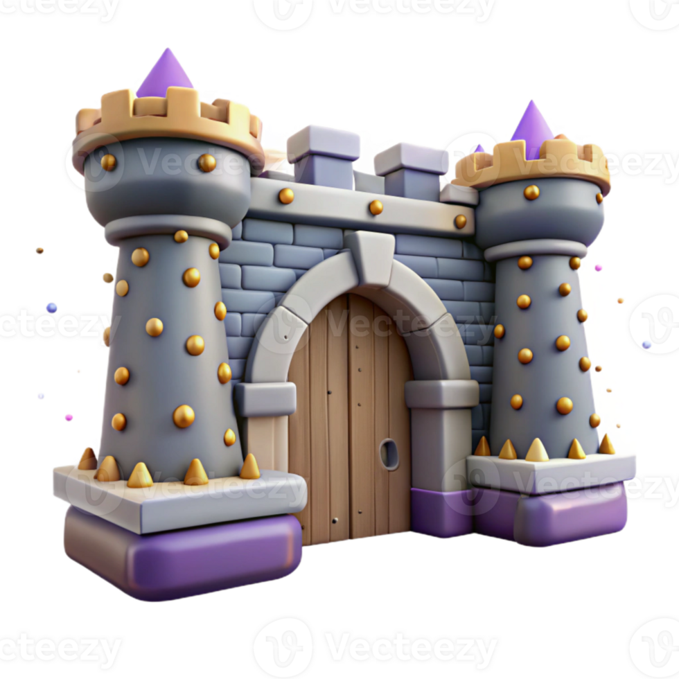 impressive creative Medieval Castle Gate Isolated for Fortress Architecture exclusive png
