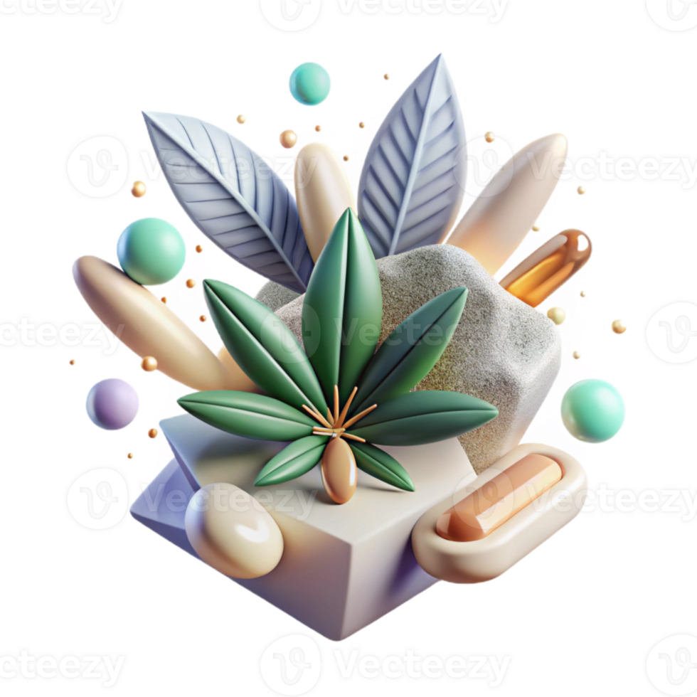 vibrant abstract Medicinal Plant Isolated for Healthcare Publications original png