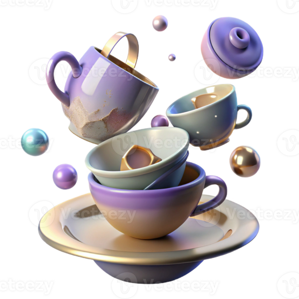 wonderful creative Melting Ice Cream Sundae Isolated for Dessert Art Projects high resolution png