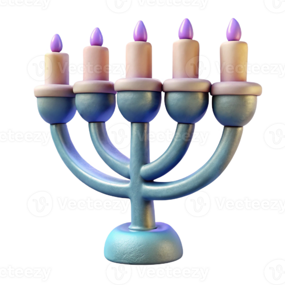 elegant modern Menorah Candles Hanukkah Transparent for Holiday Projects premium png