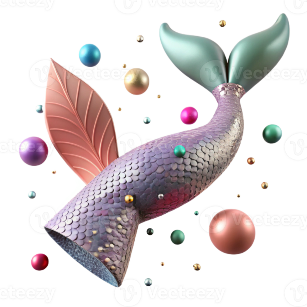 impressive abstract Mermaid Tail Cutout for Scrapbooking Projects premium png