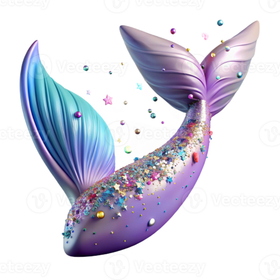 beautiful abstract Mermaid Tail Fin Detailed Texture Isolated professional png