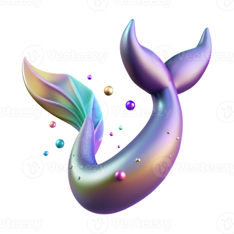 impressive creative Mermaid Tail Gradient Blend of Colors Transparent detailed png