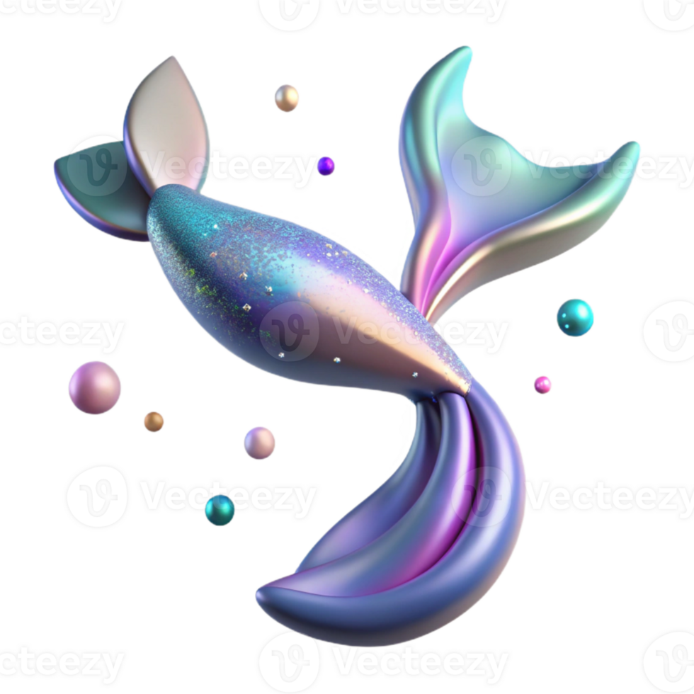 wonderful minimalist Mermaid Tail Gradient Blend of Colors Transparent authentic png