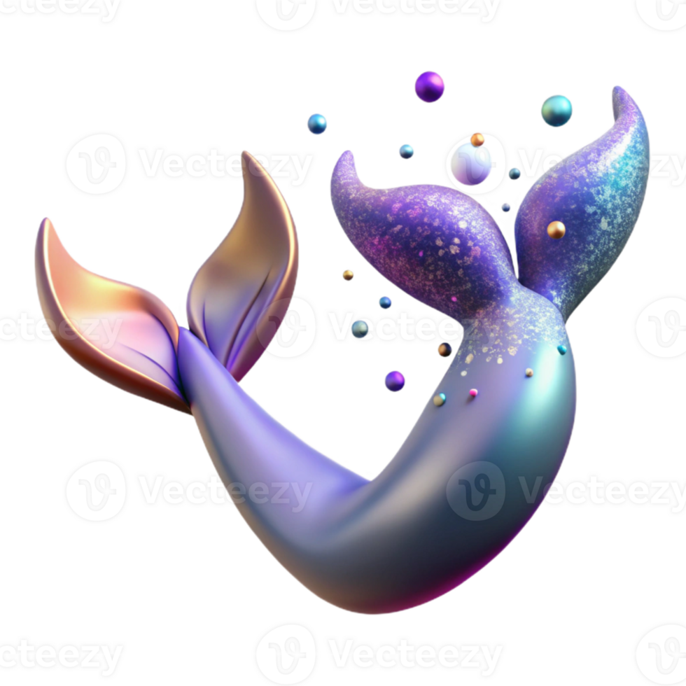 stunning creative Mermaid Tail Gradient Blend of Colors Transparent high quality png