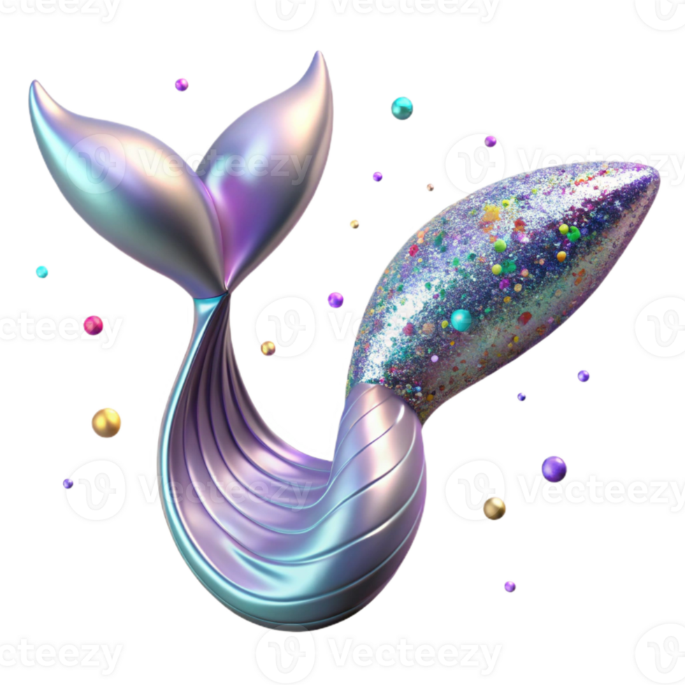 magnificent vintage Mermaid Tail Iridescent Shimmering Effect Cutout exclusive png