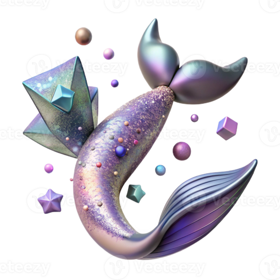 magnificent minimalist Mermaid Tail for Social Media Transparent Background professional png