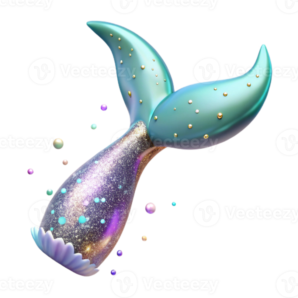 serene modern Mermaid Tail Oil Painting Artistic Style Isolated professional png