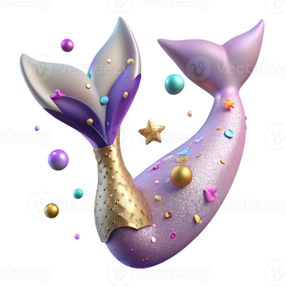wonderful classic Mermaid Tail Asset for Creative Professionals png
