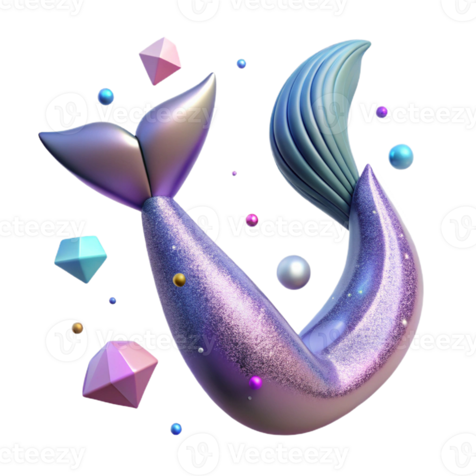 stunning vintage Mermaid Tail Element for Design Layouts premium png