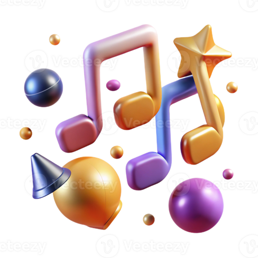 dramatic rustic Music Shape Symbols Isolated for Musical Scores original png